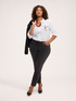 Shirt with print and embroidery in cotton poplin image number 2