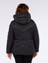Quilted down jacket with chevron pattern and hood image number 1