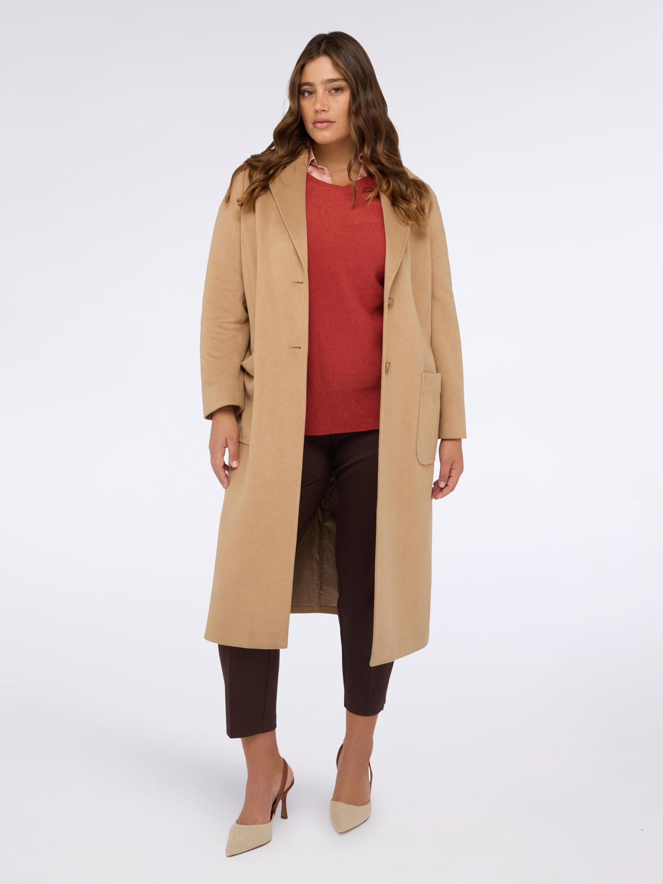 Crew neck sweater in viscose blend image number 3