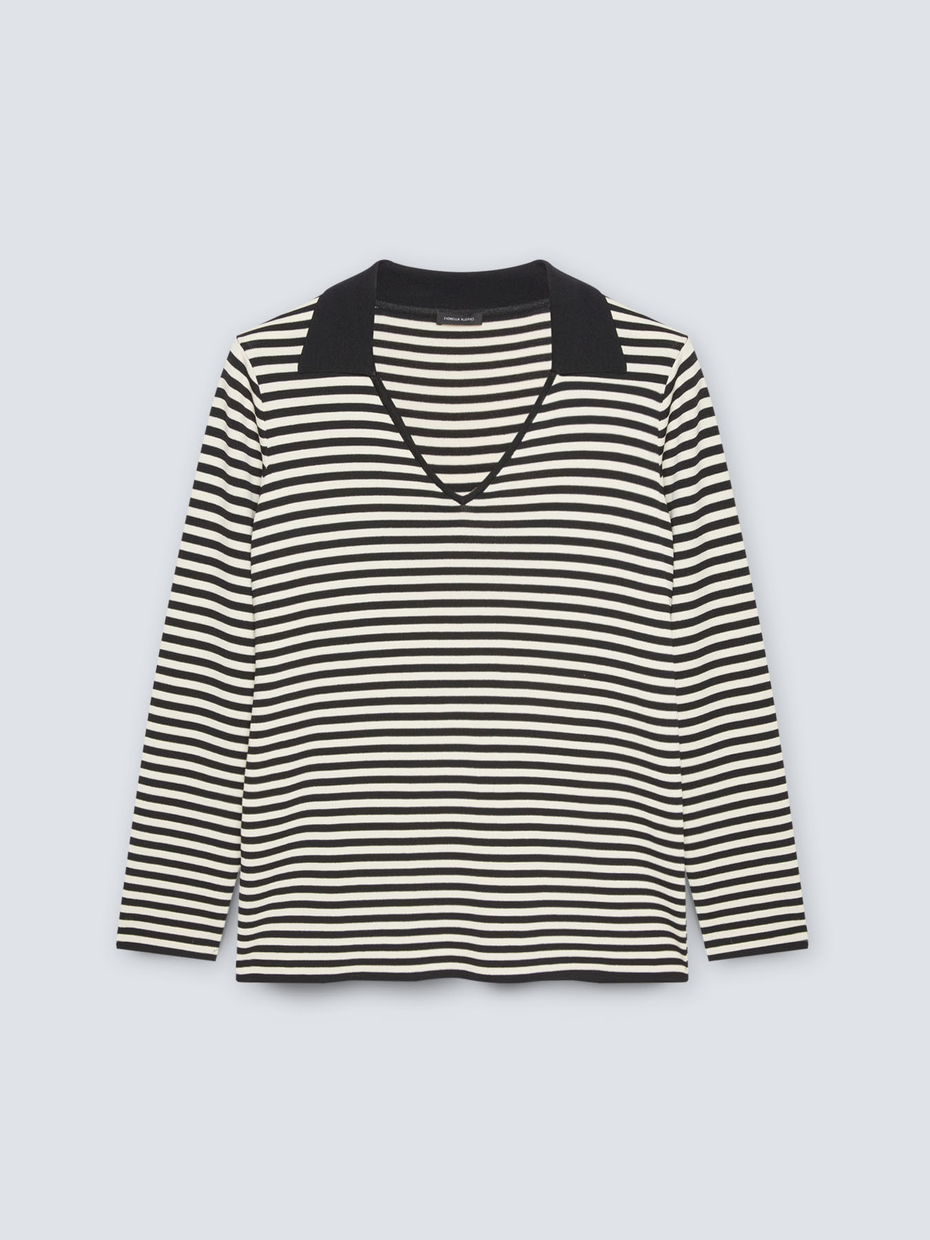 Pull &agrave; rayures avec col image number 3