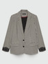 Hahnentritt-Blazer mit Spitze image number 5
