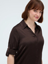 Power shirtdress in viscose satin image number 3