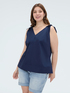 Cotton top with bow knots on the shoulders image number 2