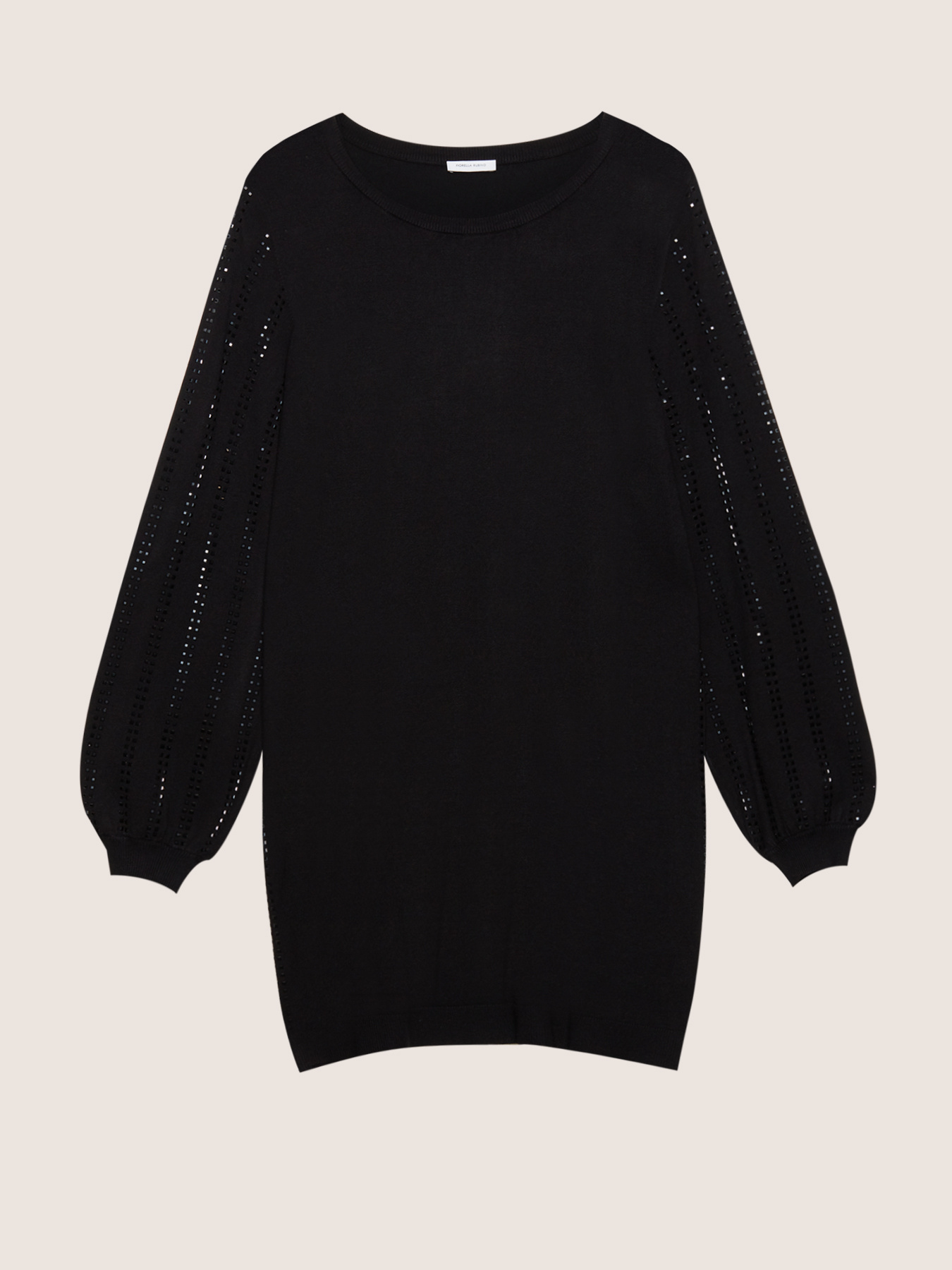 Long sweater with crystals on trims image number 3