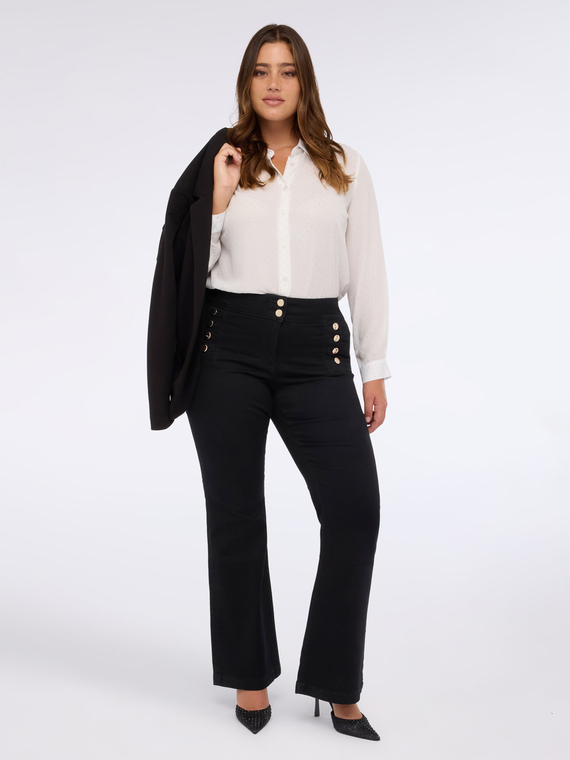 Camisa de georgette con micro tachuelas