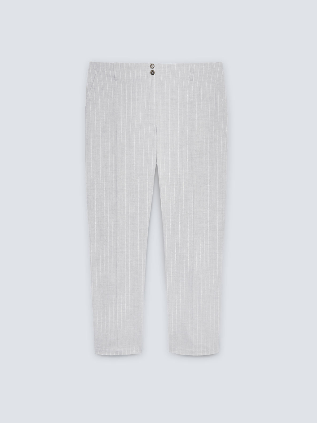 Pantalon en tissu &agrave; fines rayures lurex image number 4