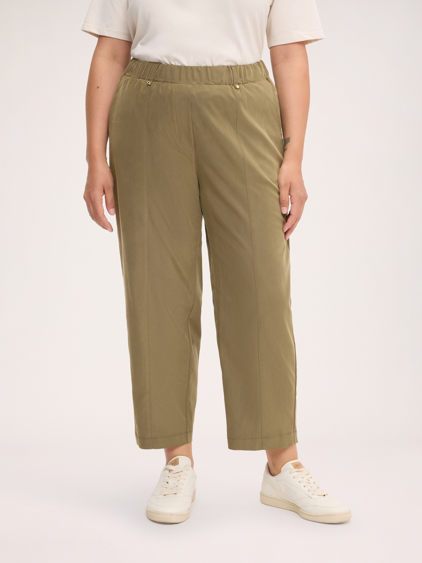 Baggy viscose blend trousers image number 2