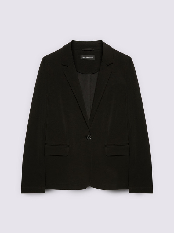 Blazer suave en tejido scuba