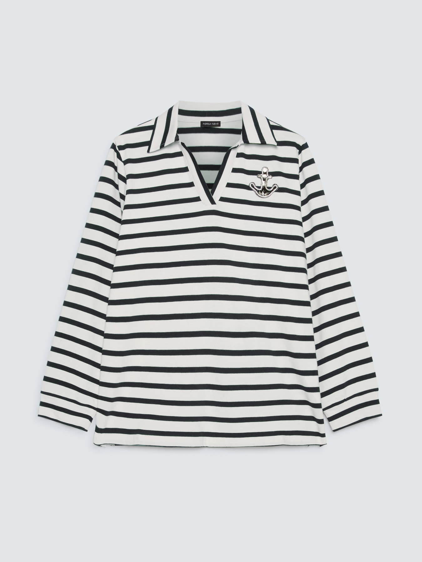 Jersey T-shirt in marini&egrave;re style image number 5
