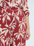 Cropped viscose trousers with print image number 3