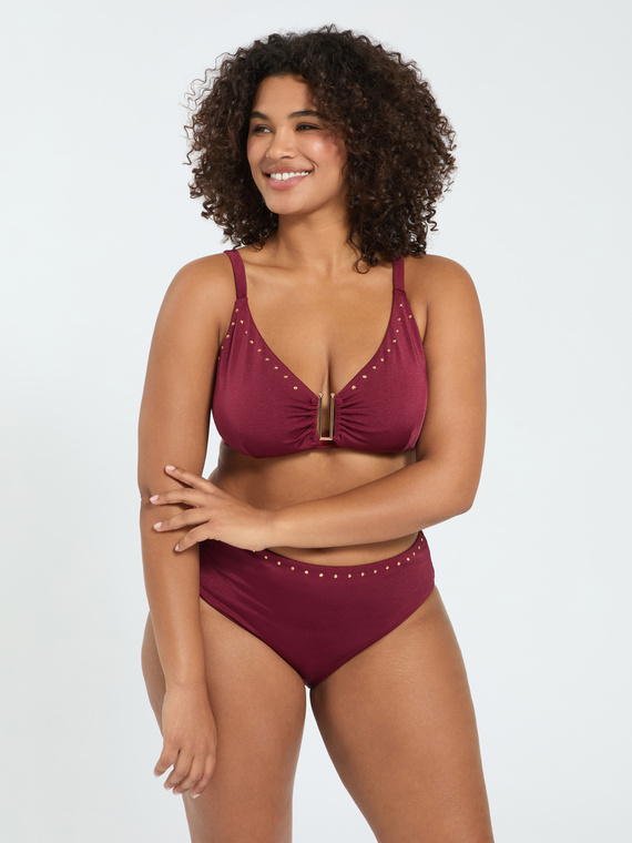 Bikini mit Nieten und Cut-out-Muster