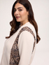 Offene Sweatjacke mit Animal-Print-Eins&auml;tzen image number 3