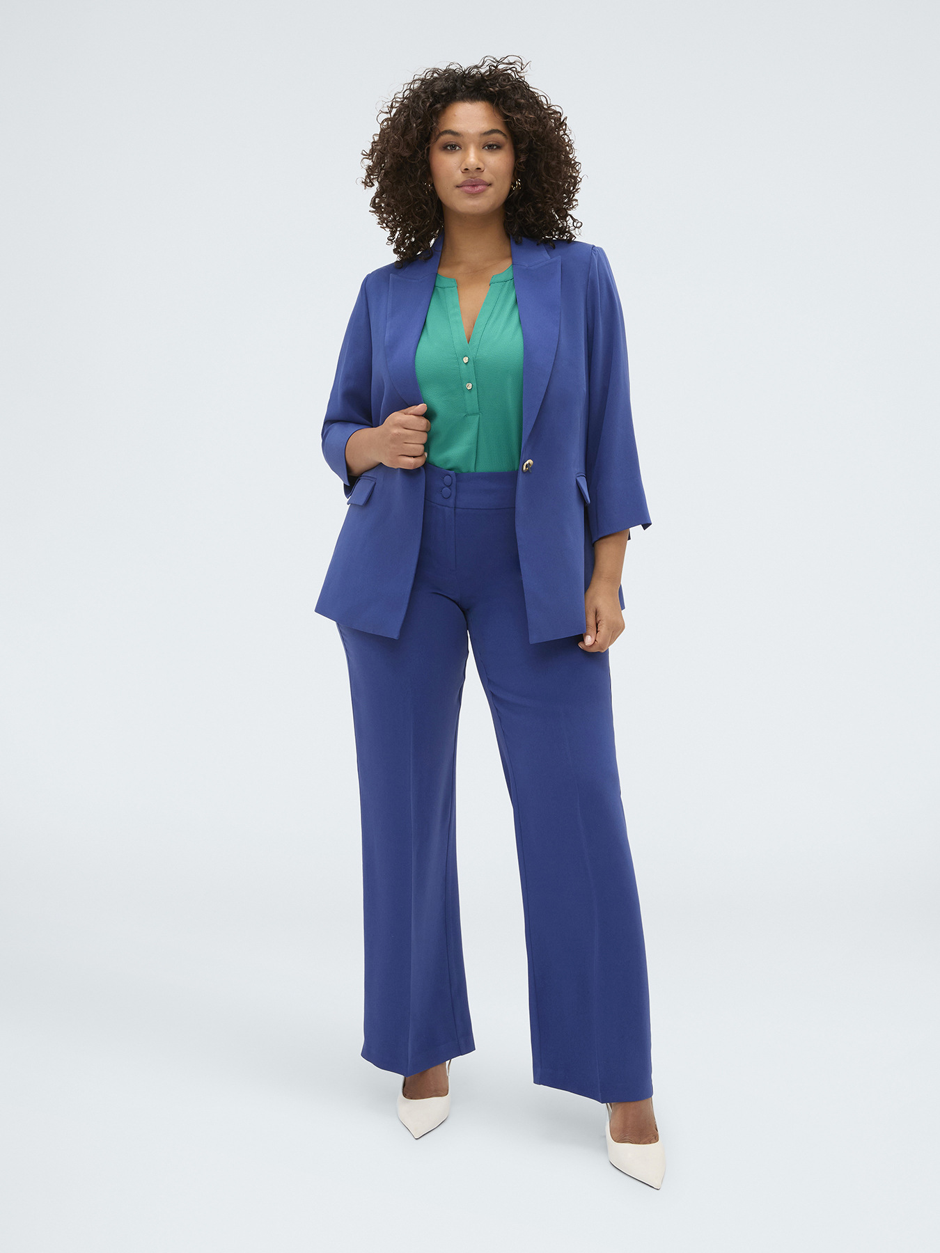 Lyocell blend T-shirt with buttons image number 4