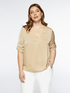 Satin blouse with front pleat image number 2