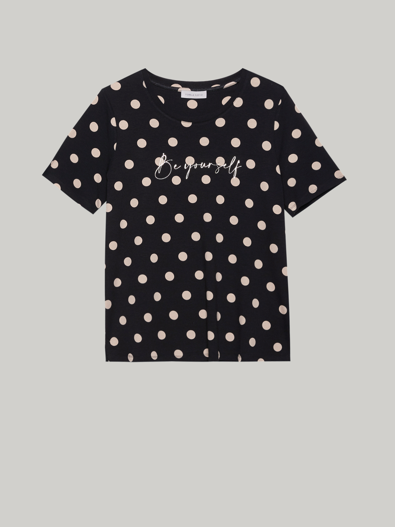 T-shirt a pois con scritta image number 3