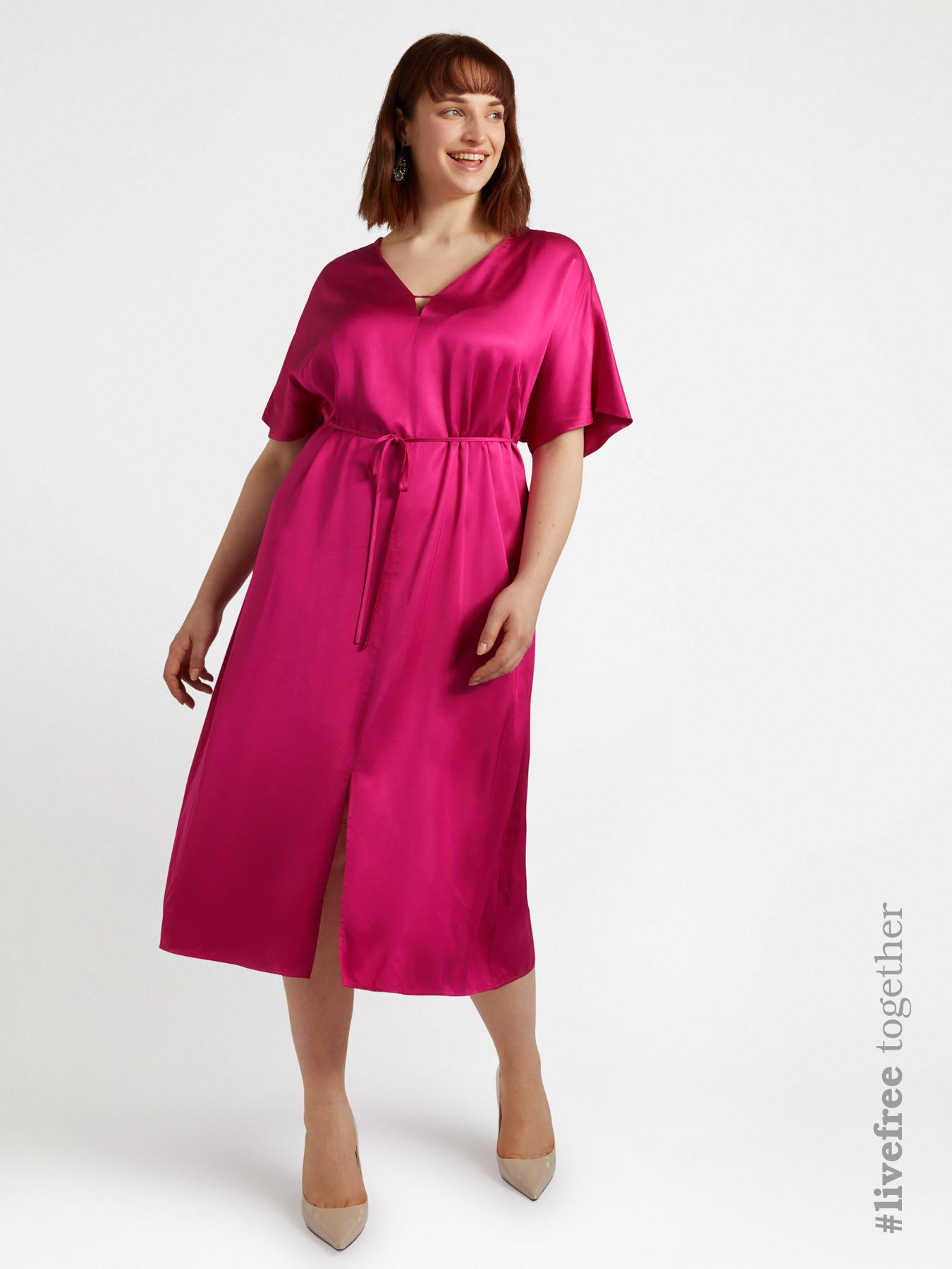 Long LENZING&trade; ECOVERO&trade; viscose dress image number 0