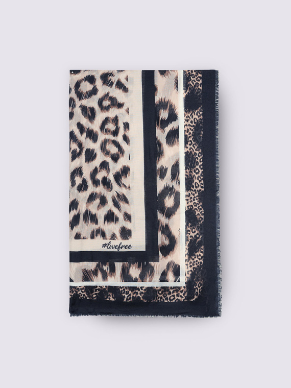 Foulard lungo con stampa animalier - vista alternativa | Fiorella Rubino