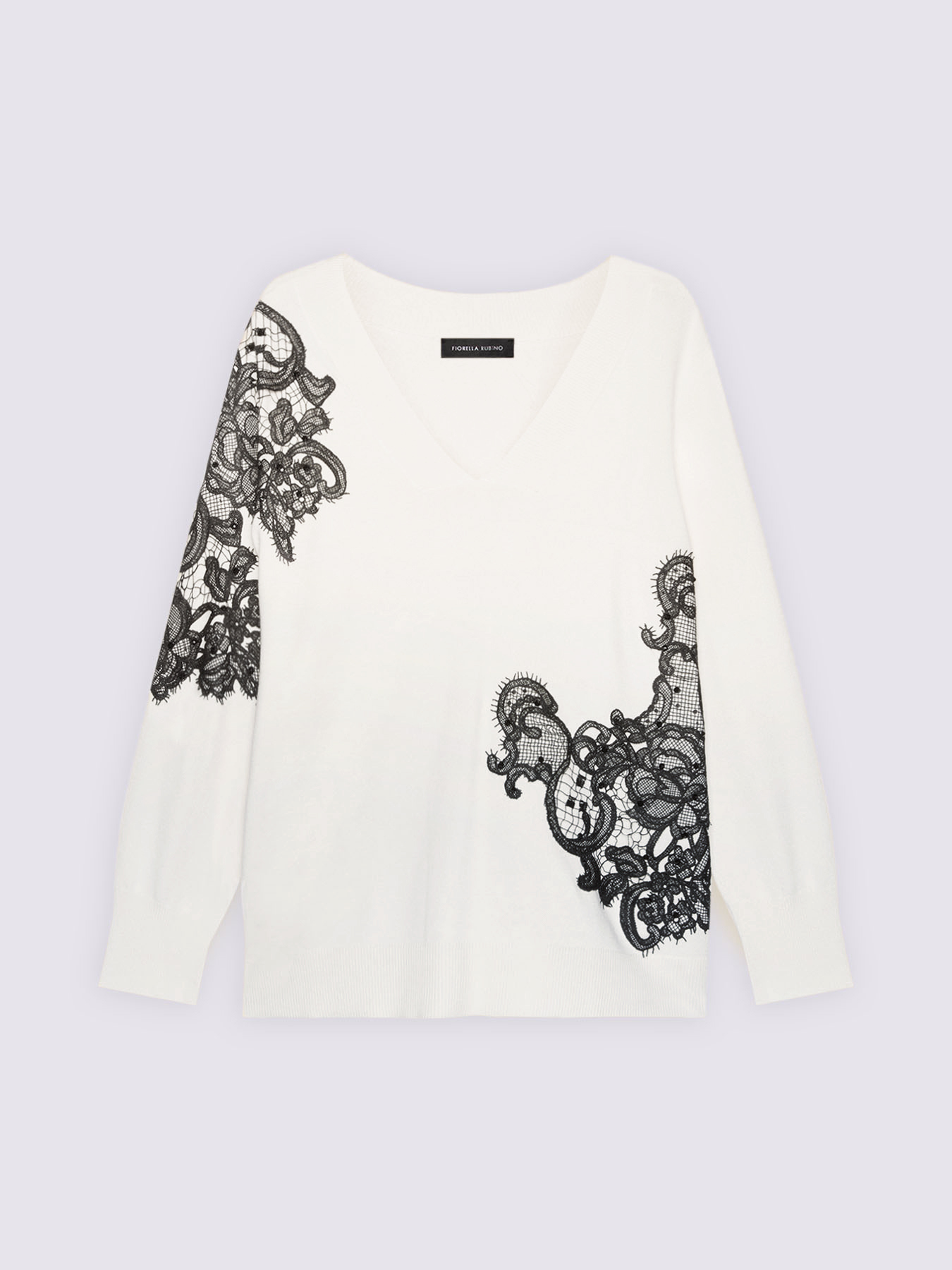 Maglia con dettagli in pizzo image number 4