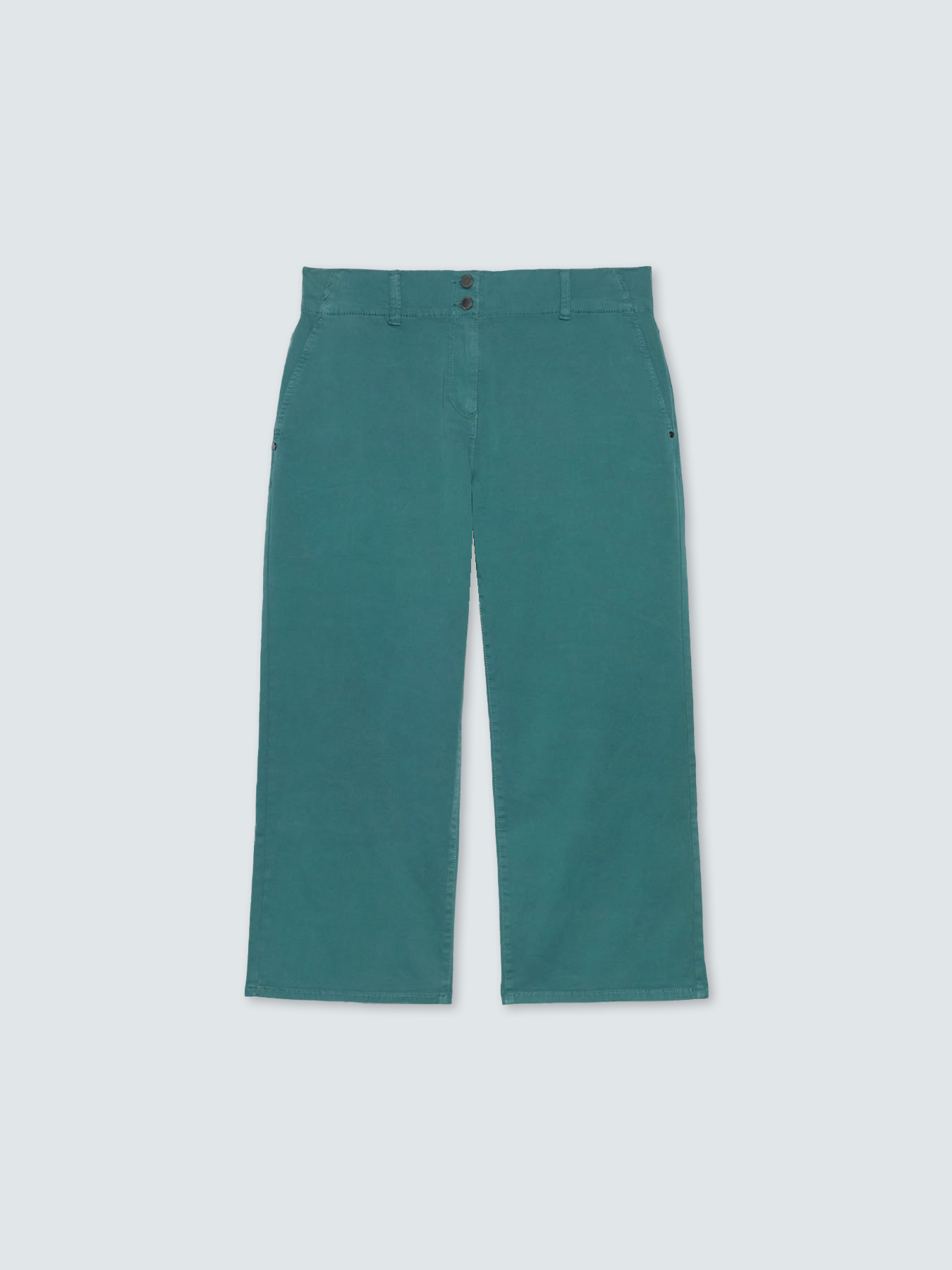 Cropped cotton blend trousers image number 4