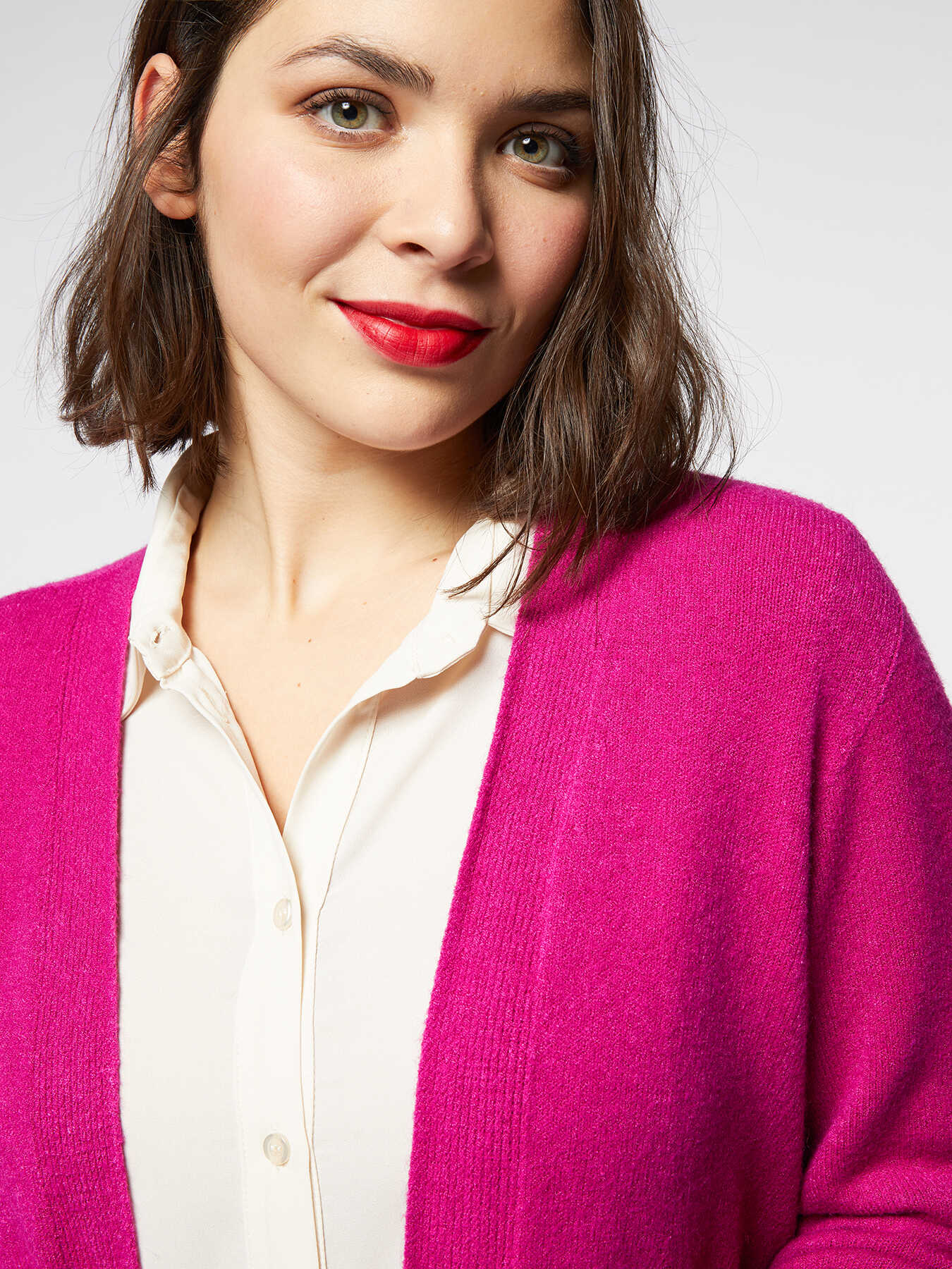 Long open front cardigan image number 2