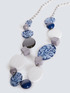 Long necklace with printed pendants image number 1