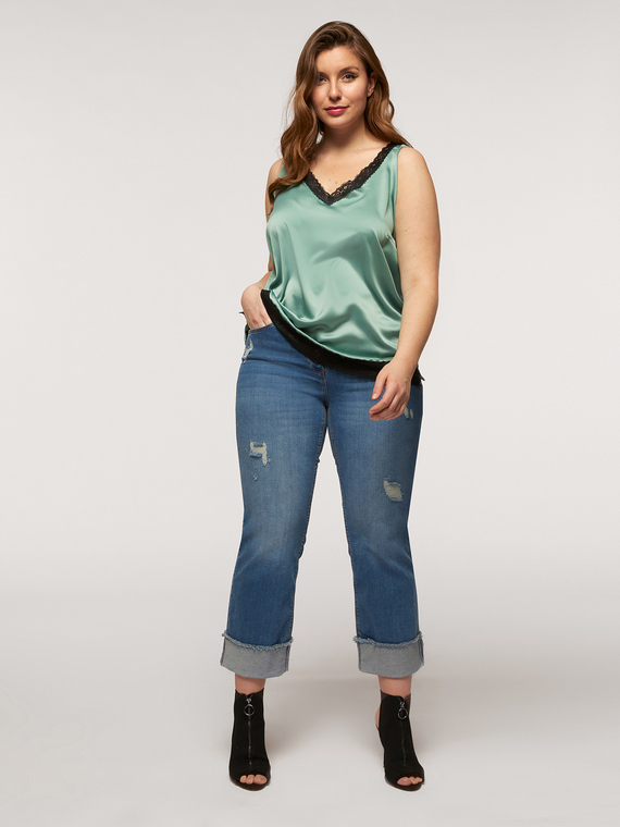 Fiorella Rubino Top con pizzo Donna