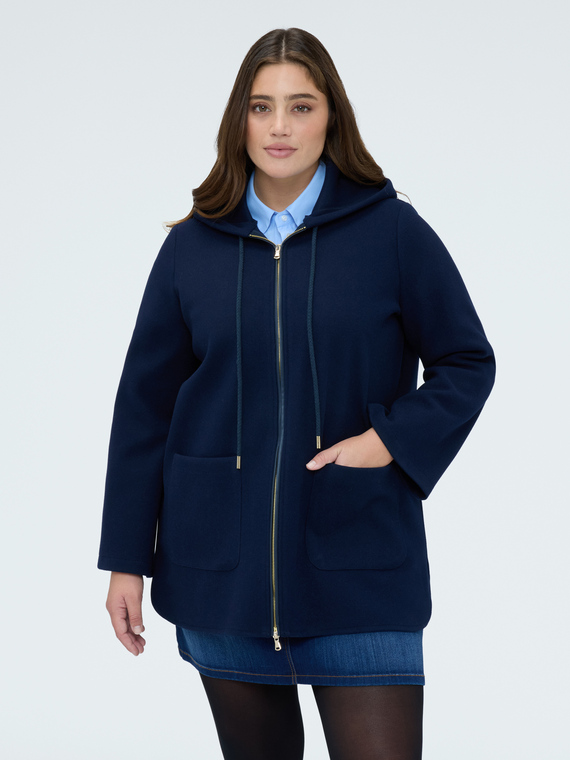 Hooded wool jacket