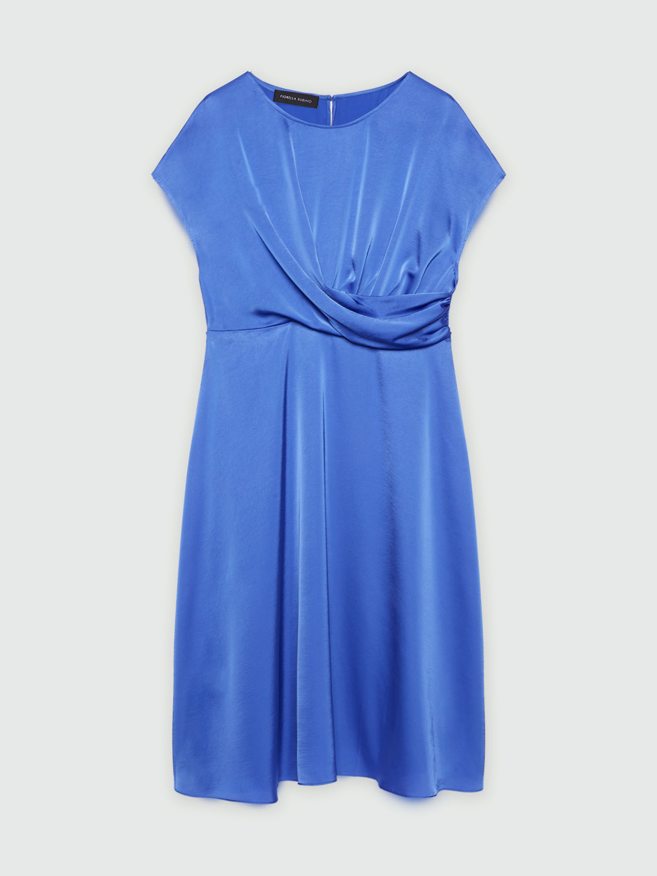 Satin dress with draping image number 5