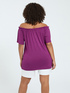 Off-shoulder t-shirt in viscose jersey image number 1