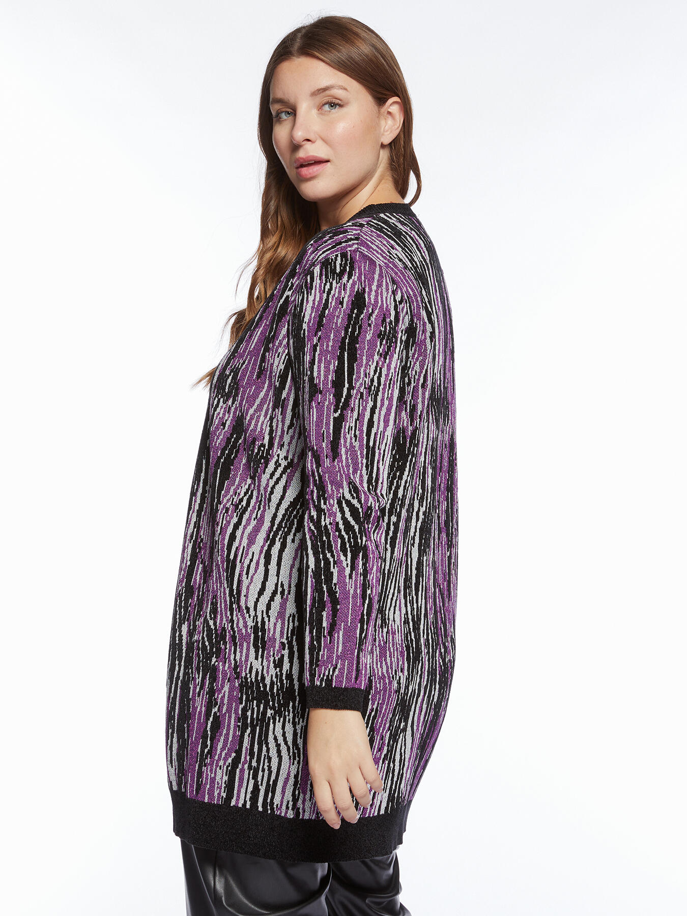 C&aacute;rdigan largo jacquard image number 1