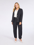 Blazer gessato con cappuccio in felpa staccabile image number 5