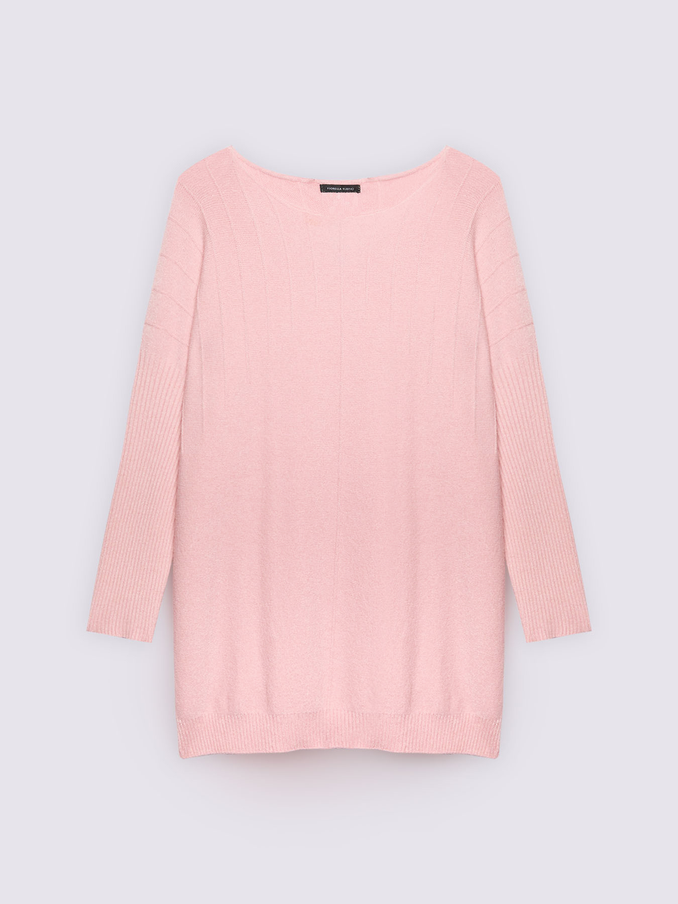 Long sweater with boat neckline image number 4