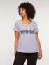 T-shirt with text and lurex stripes image number 2