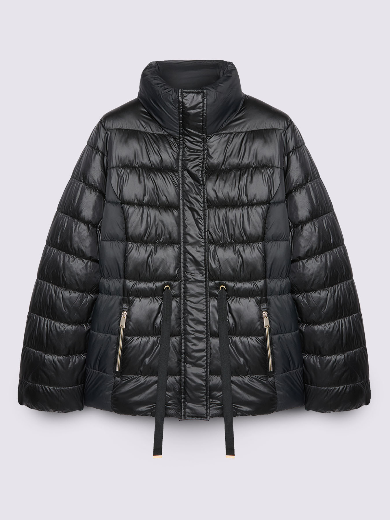 Quilted down jacket with drawstring waist image number 5