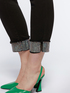Pantaloni con bordo in strass image number 3