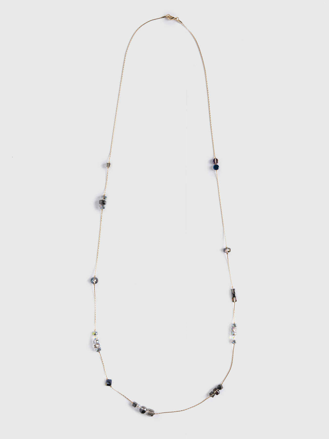 Collar largo con colgantes iridiscentes image number 1