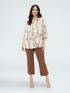 Blouse imprim&eacute; g&eacute;om&eacute;trique en viscose image number 3