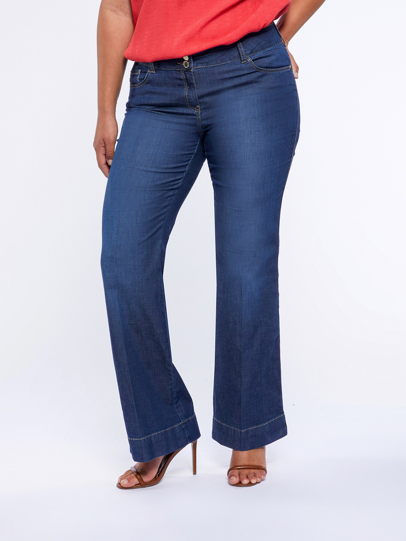 Jeans flare Turchese image number 0