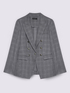 Double-breasted effect Prince of Wales check blazer image number 5