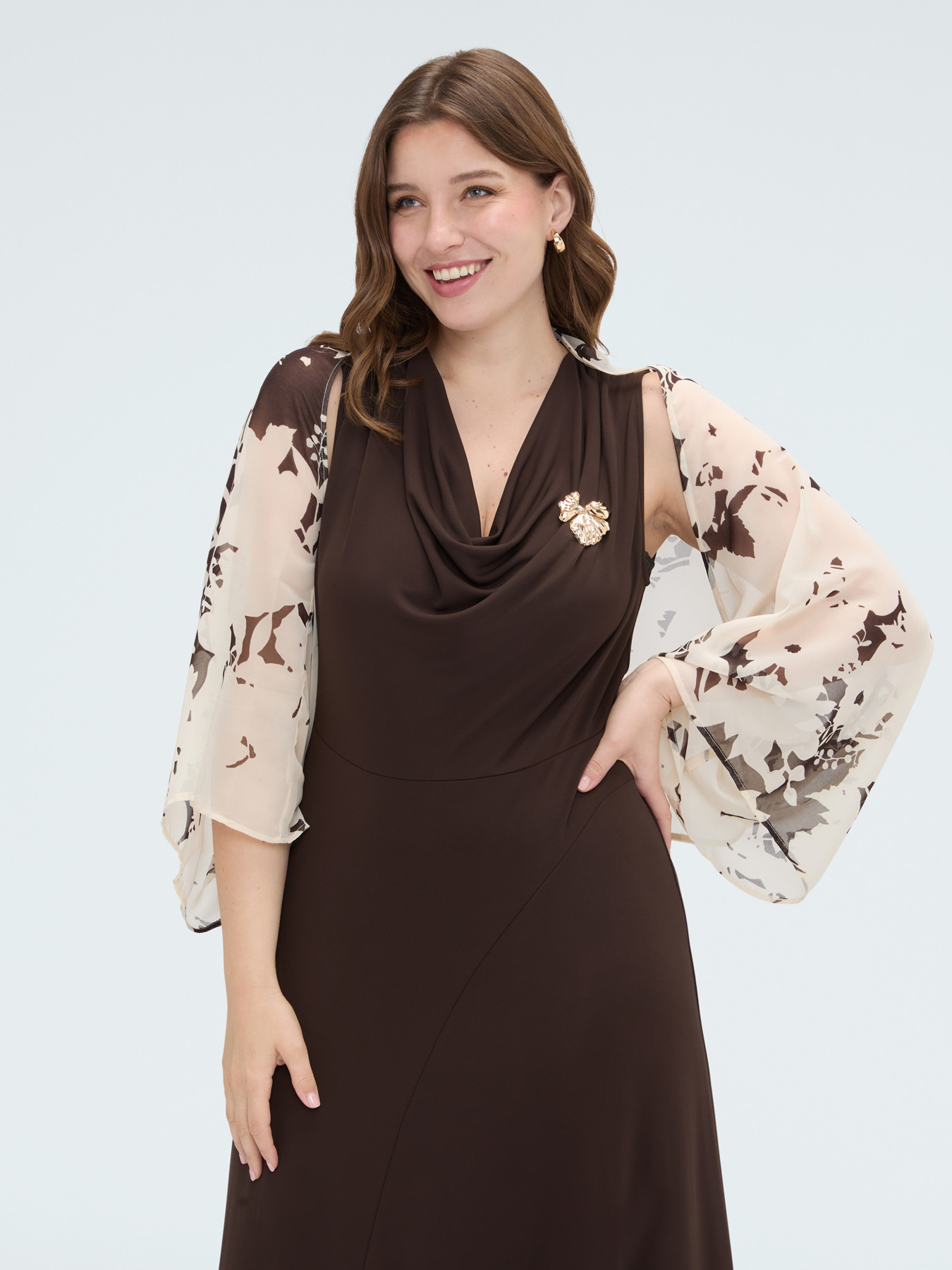 Printed georgette shrug image number 4