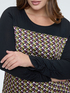 Bi-material t-shirt with optical print image number 2