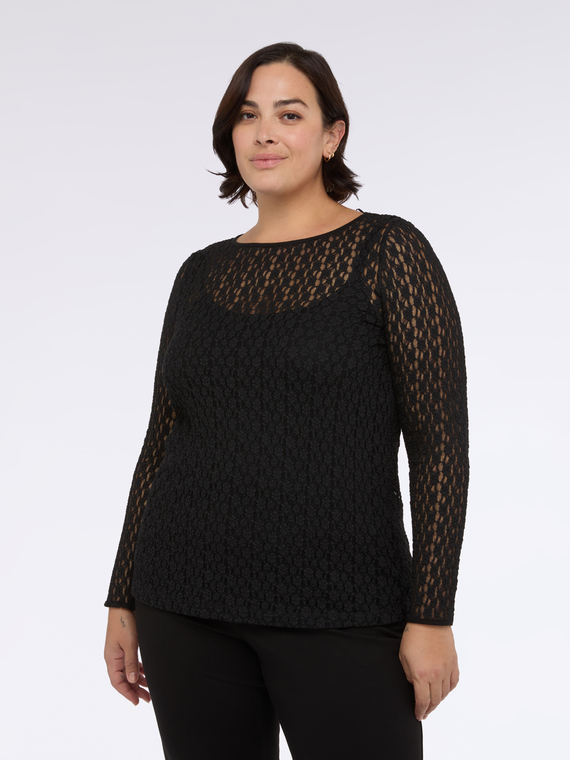 T-shirt en jersey avec finition ajour&eacute;e