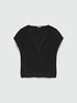 T-Shirt mit &Uuml;berkreuzung und Bord&uuml;ren aus Spitze image number 4