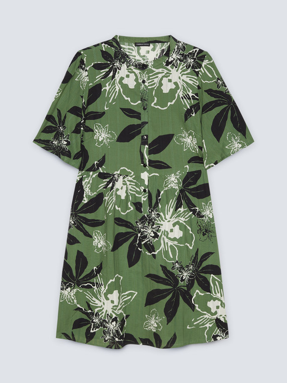Kleid mit Blätterprint