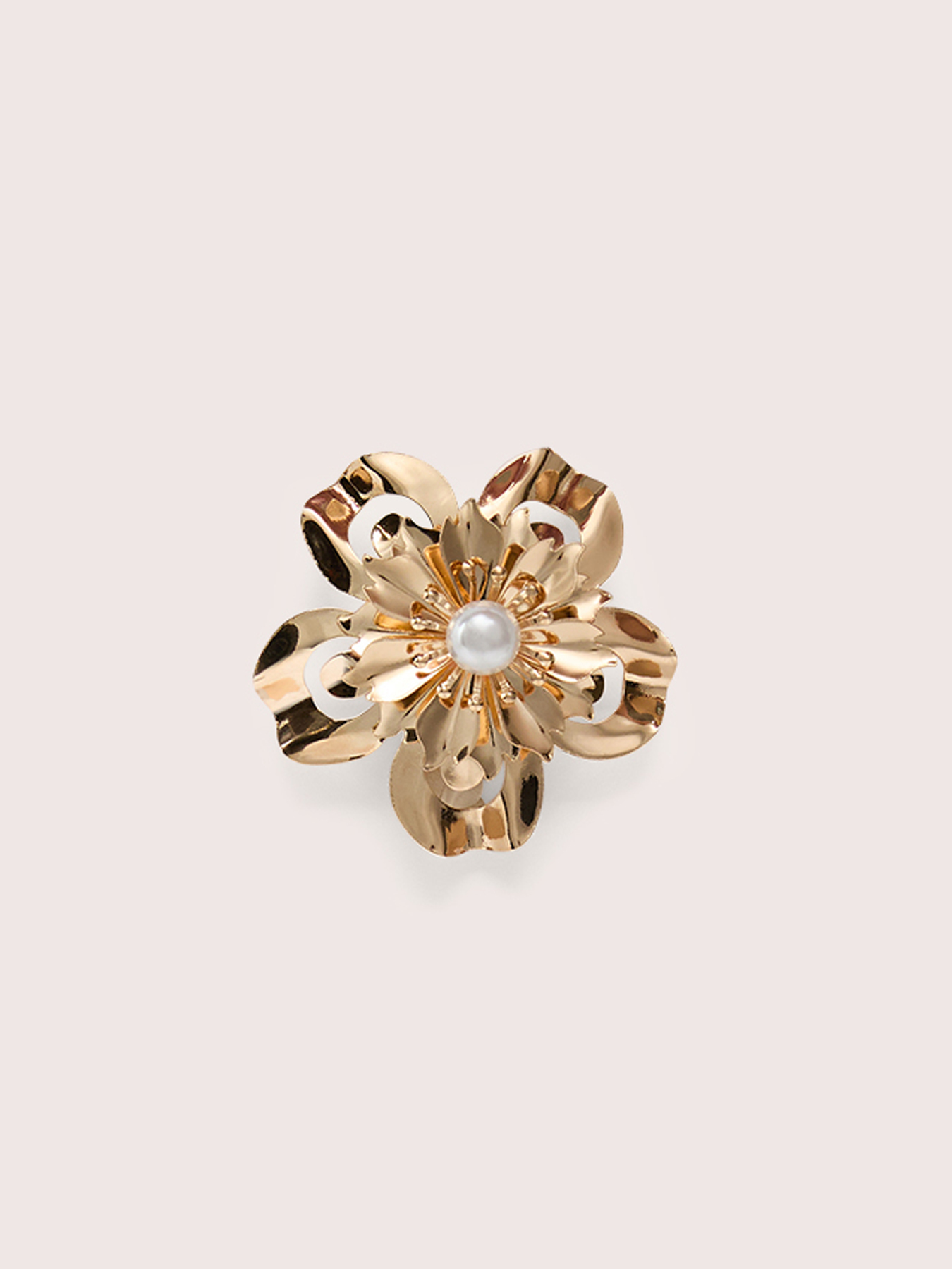 Golden flower brooch image number 1
