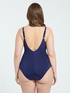 One-piece swimsuit with draping and luminous detail image number 1