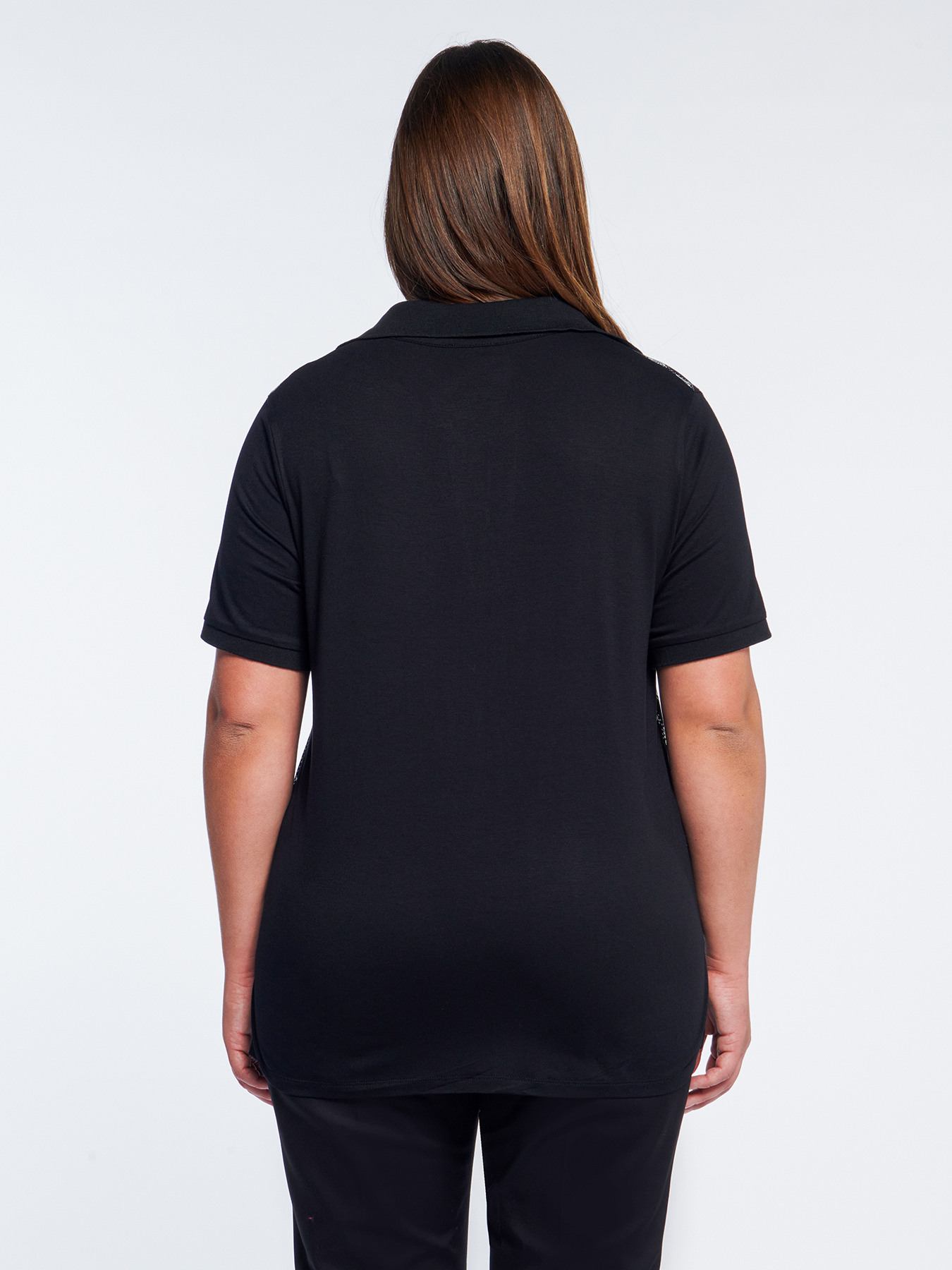 T-shirt con colletto e stampa image number 1