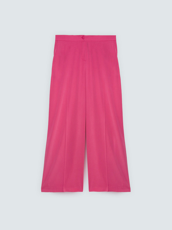 Pantalon Wide Leg en tissu fluide
