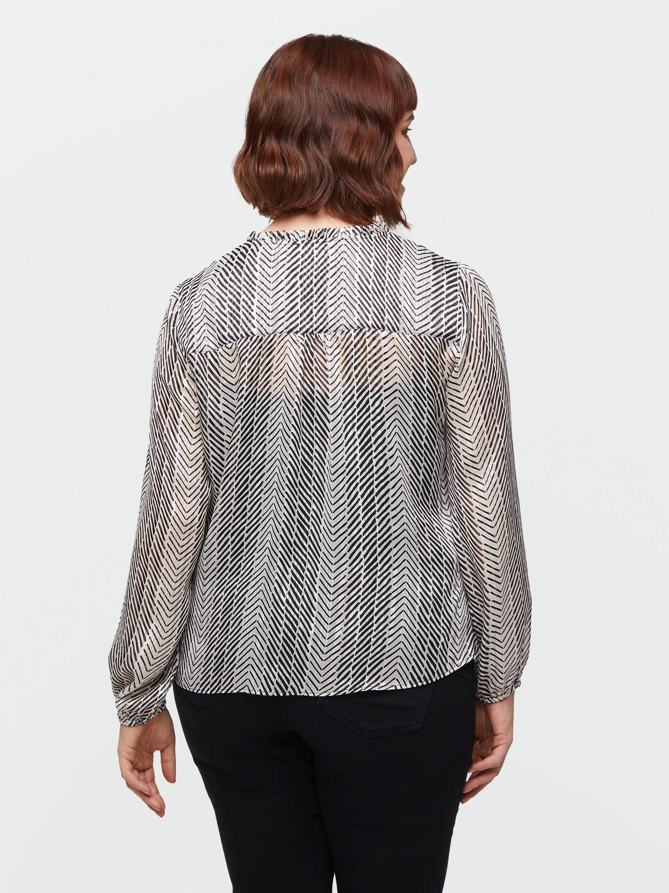 Printed lurex blouse image number 1