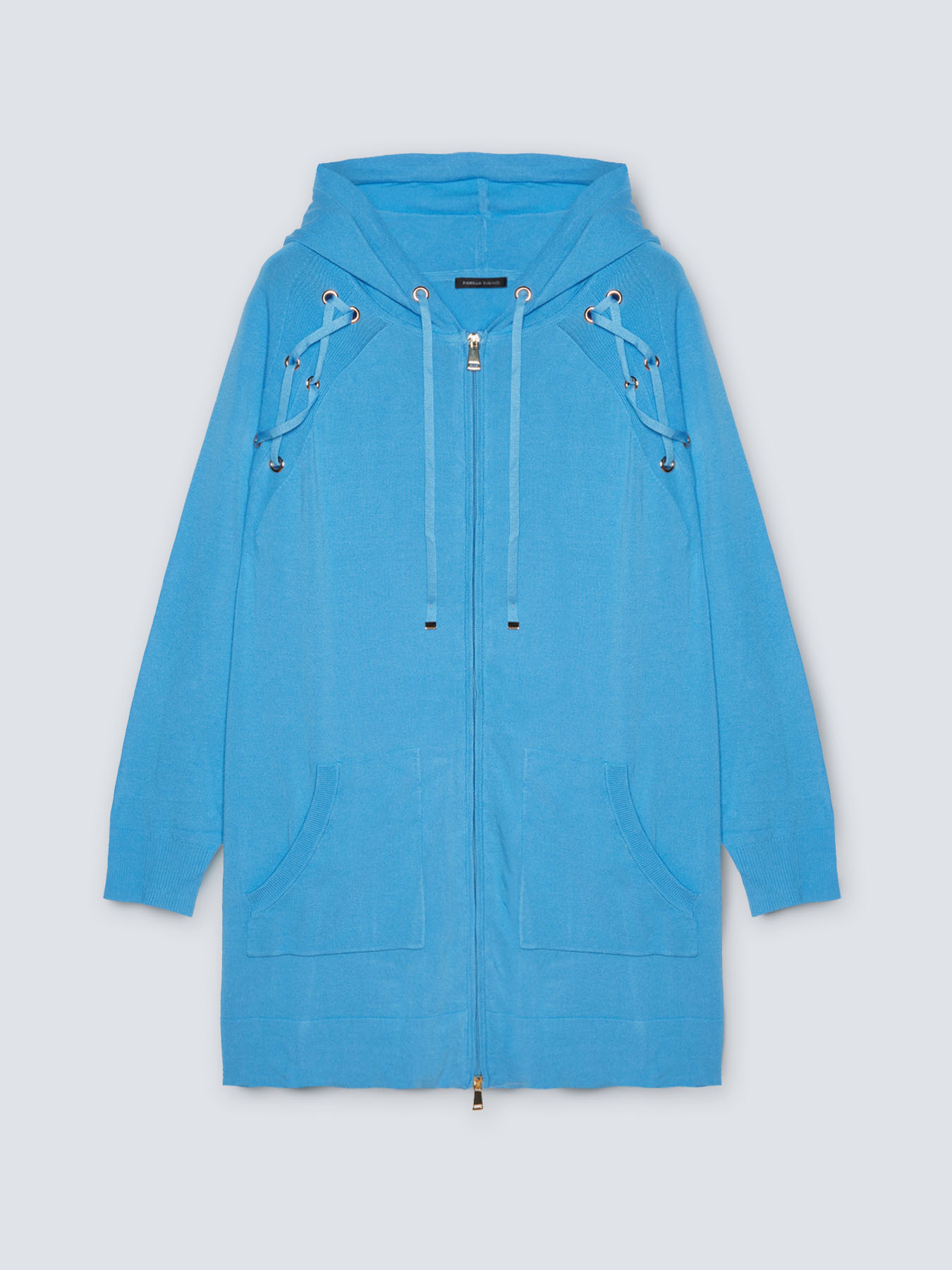 Cardigan with strings and zip image number 0